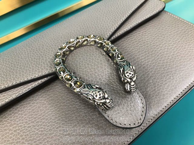 Gucci古馳包包 G家新款女包 款號:400249 古奇灰雙色全皮大號酒神包 Gucci鏈條單肩斜挎女包  gdj1332
